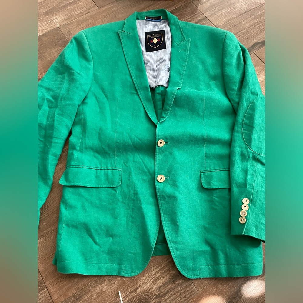Argyleculture, Russell Simmons green linen XL jacket